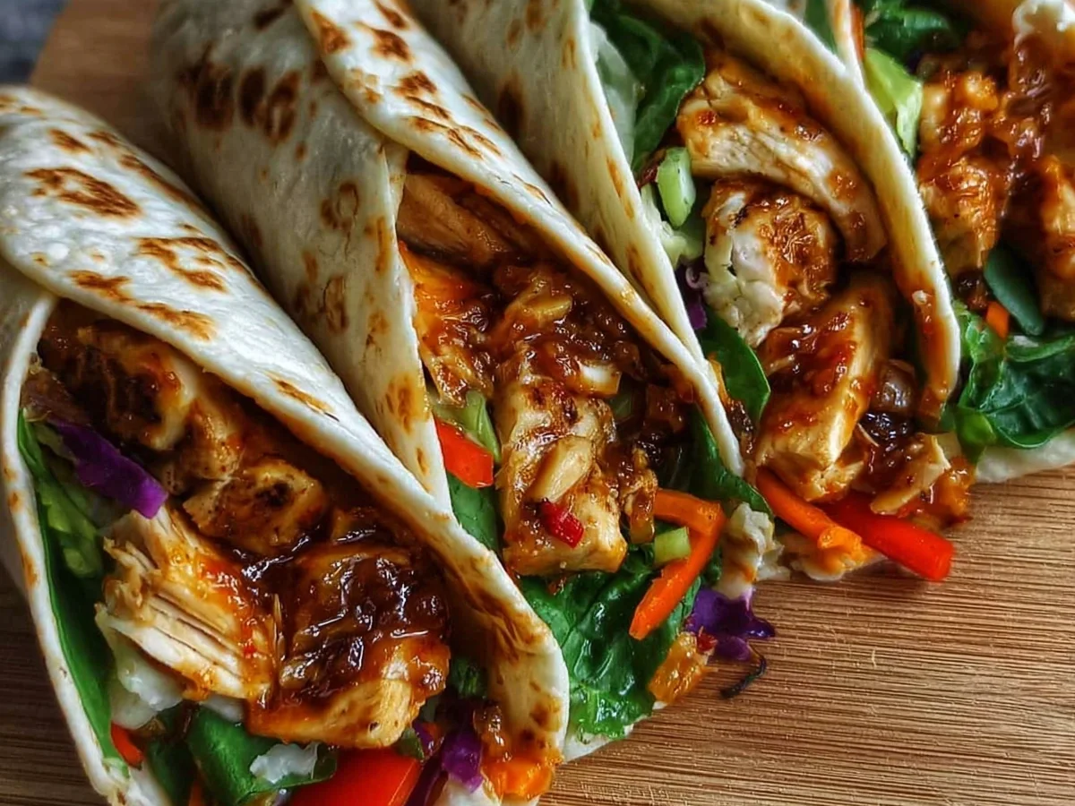 Sweet Chili Chicken Wraps for Meal Prep - Image 1