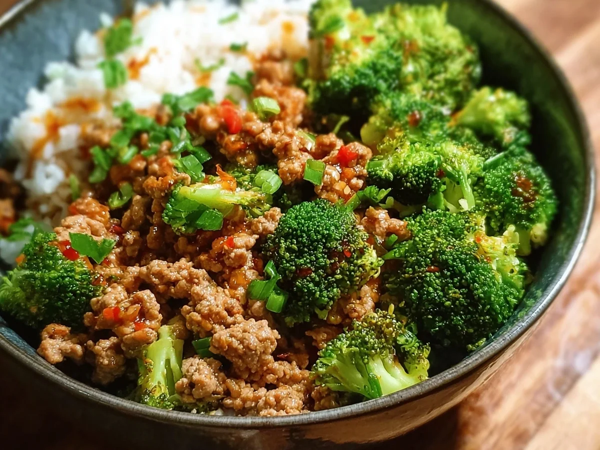 Sweet & Spicy Ground Turkey Broccoli Bowls - Image 1