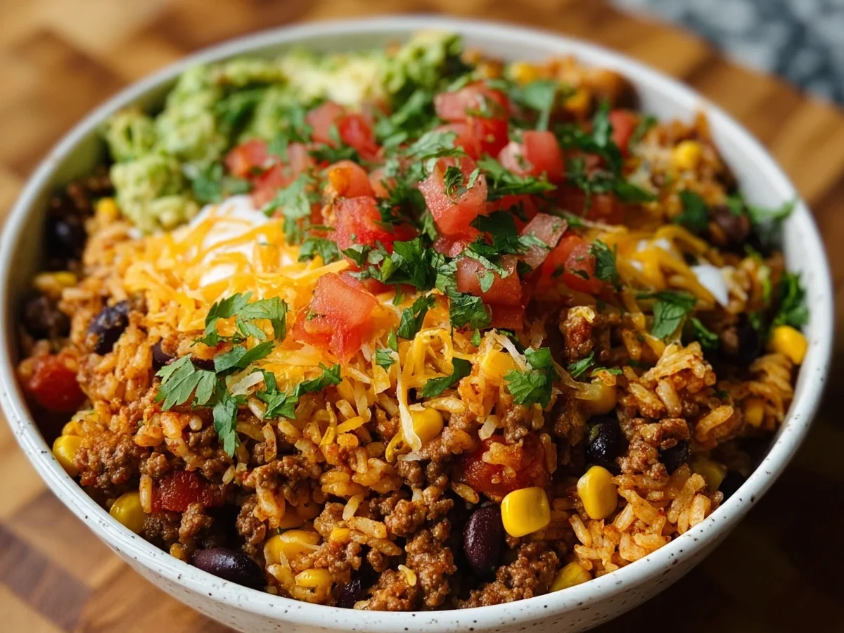 Taco Rice Bowl: Quick Weeknight Dinner - Image 1