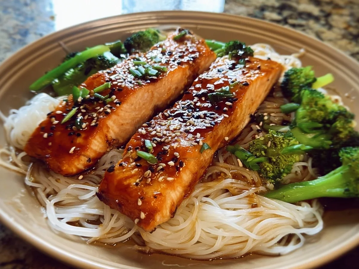 Teriyaki Salmon with Rice Noodles - Image 1