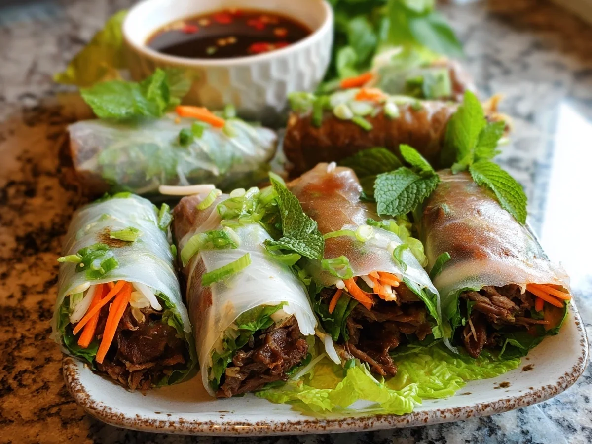 Thai Basil Beef Rolls: Fresh & Flavorful - Image 1