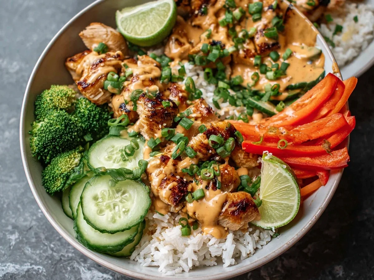 Thai Peanut Chicken Buddha Bowl - Image 2