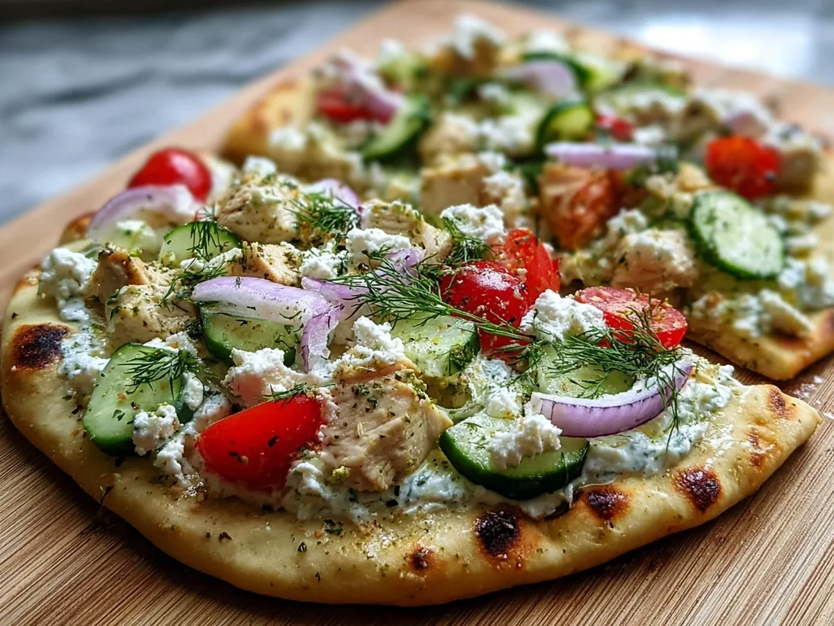 Tzatziki Chicken Naan Pizza: Quick Healthy Meal - Image 2
