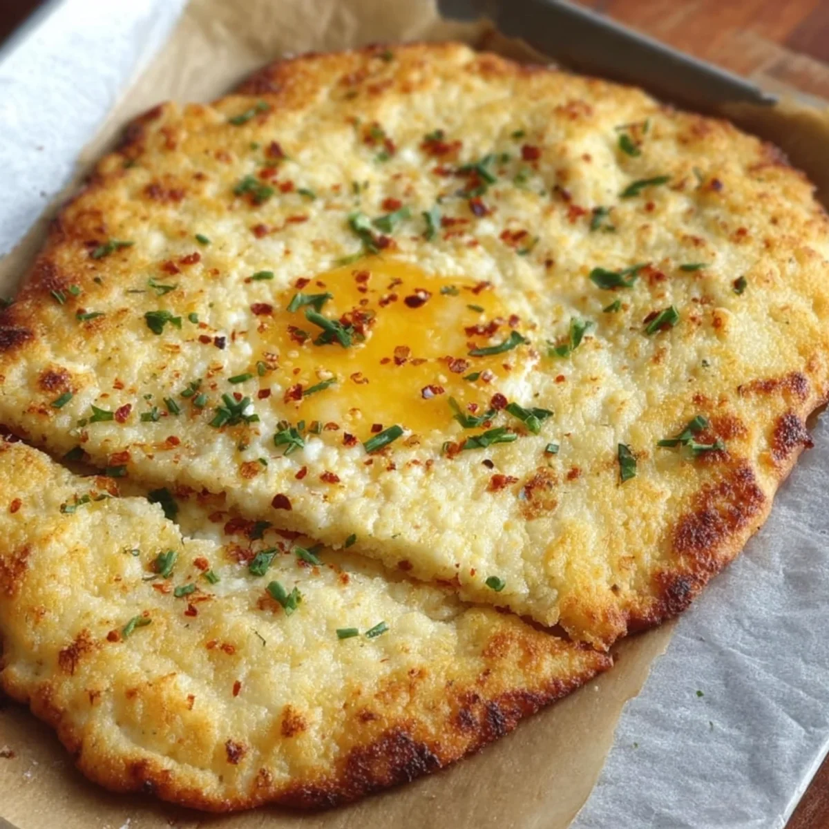 2-Ingredient Cottage Cheese Flatbread