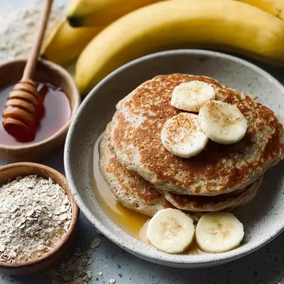 3-Ingredient Banana Oatmeal Pancakes