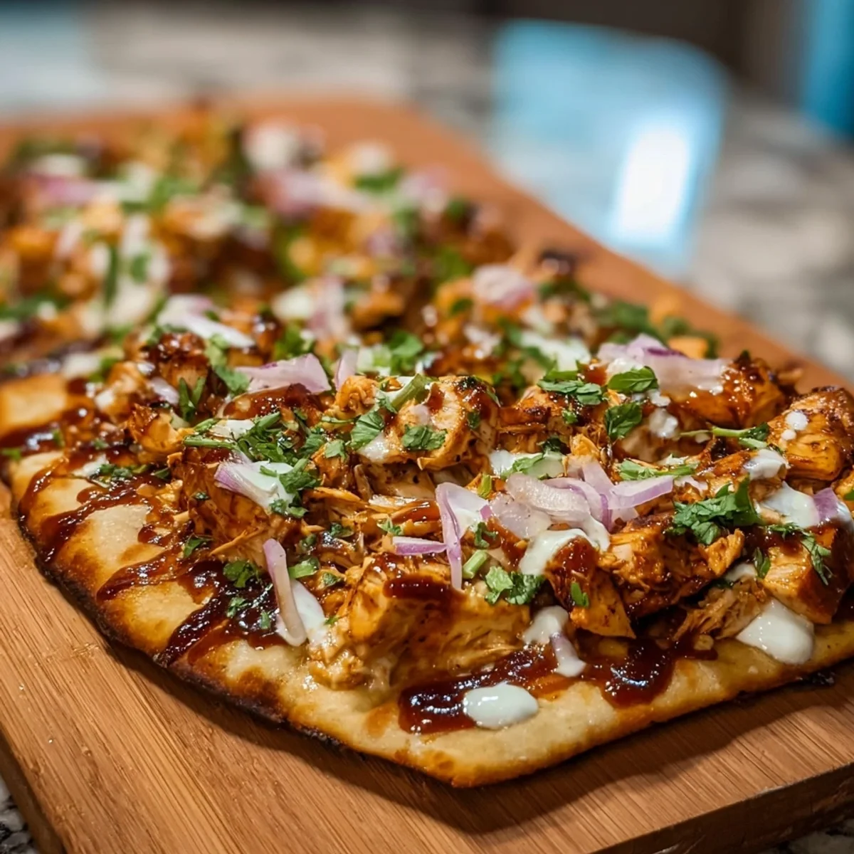 BBQ Chicken Flatbread High Protein Dinner