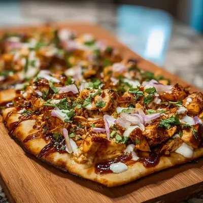 BBQ Chicken Flatbread High Protein Dinner