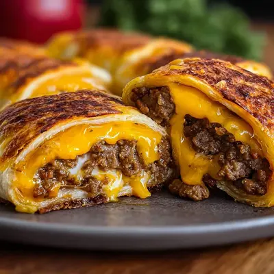 Beef Cheeseburger Rollups: Quick Dinner & Appetizer