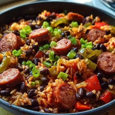 Black Beans & Rice with Turkey Sausage
