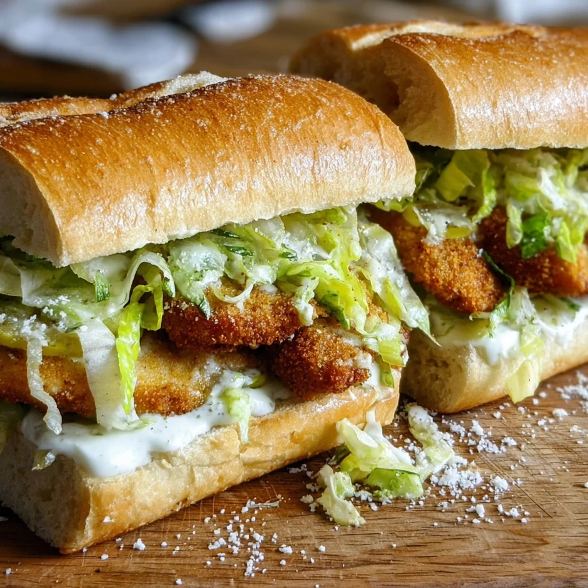 Chicken Caesar Sandwiches: Crispy & High-Protein