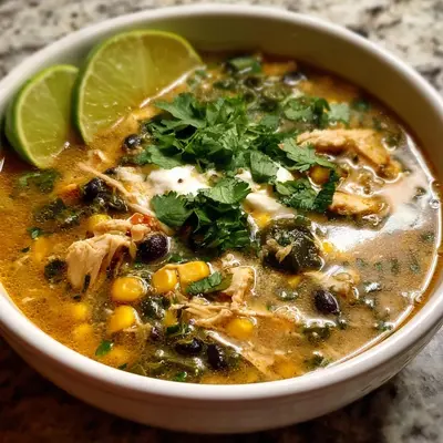 Chicken Poblano Soup | High Protein Meal Prep