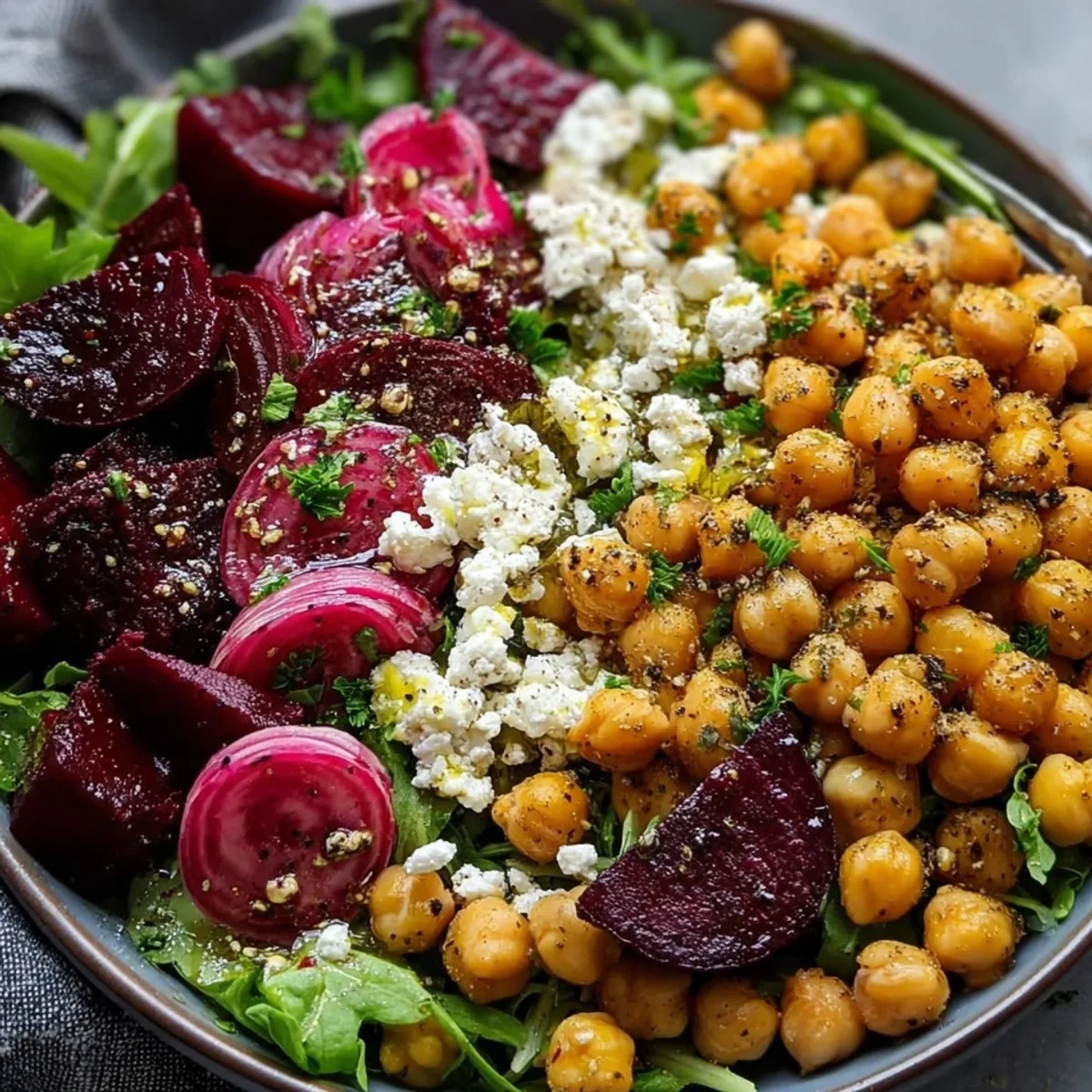 Chickpea, Beet & Feta High Protein Salad