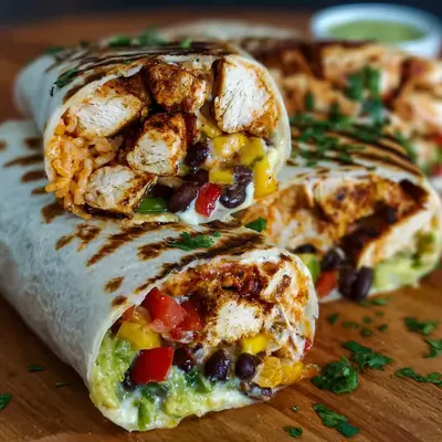 Chipotle Ranch Grilled Chicken Burritos