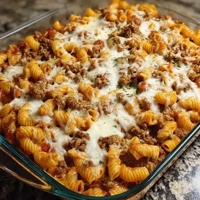 Cottage Cheese Pasta Bake with Ground Beef