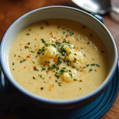 Creamy Cheddar Cauliflower Soup