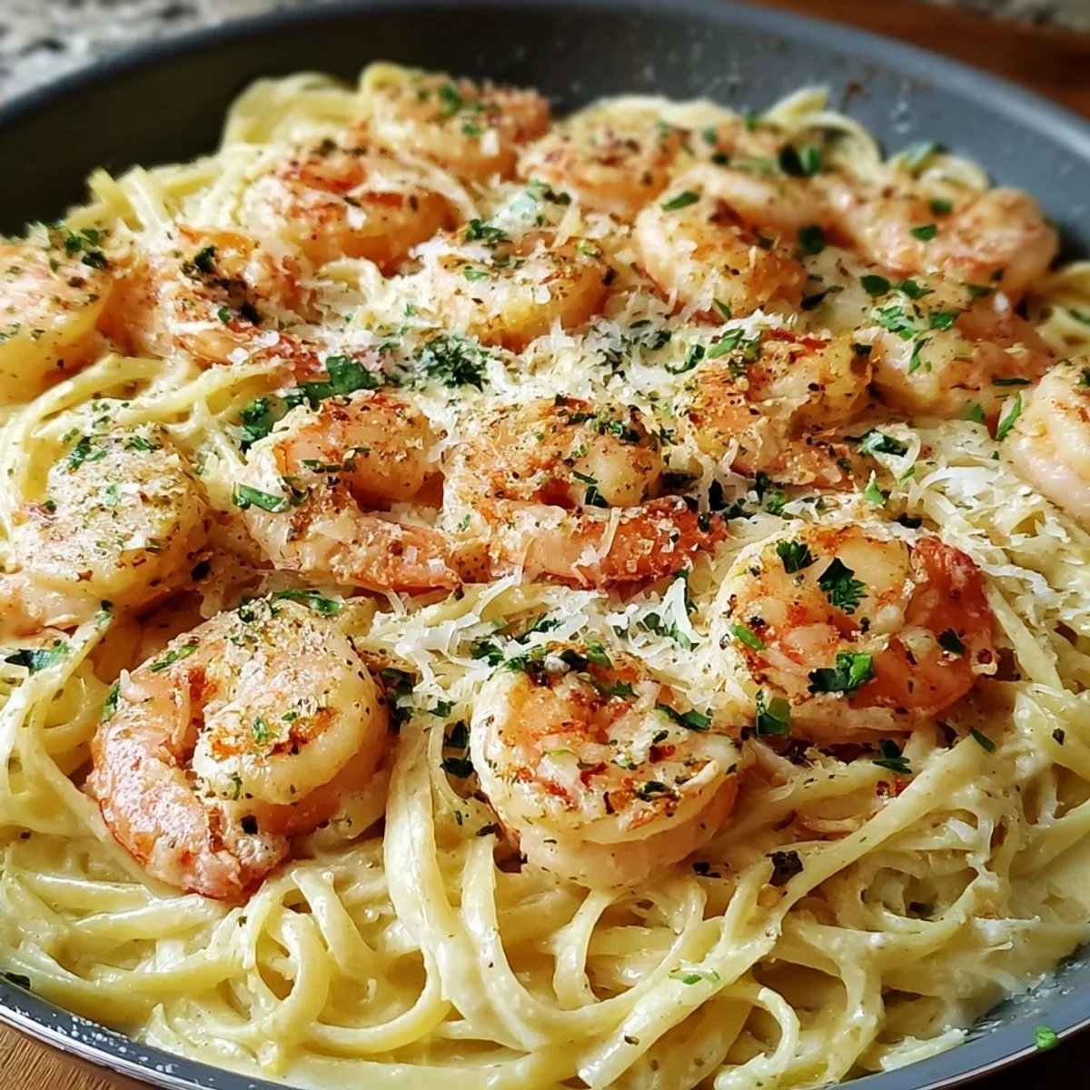 Creamy Garlic Shrimp Pasta Recipe