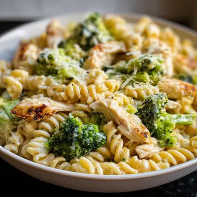 Creamy Rotisserie Chicken Broccoli Pasta