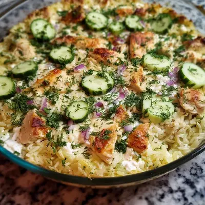 Dump-and-Bake Chicken Tzatziki Casserole