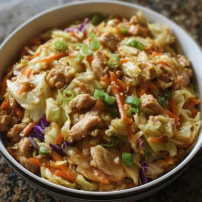 Egg Roll Bowls with Chicken & Cabbage
