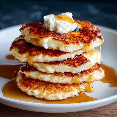 Fluffy Cottage Cheese Pancakes High Protein