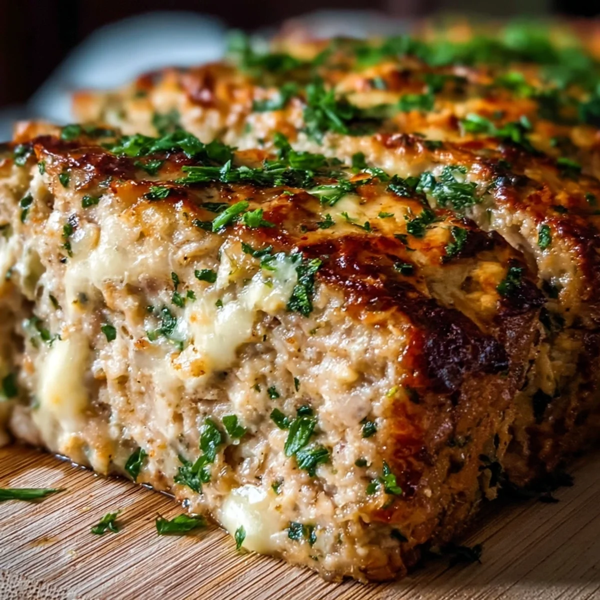 Garlic Parmesan Chicken Meatloaf