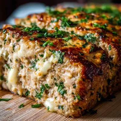 Garlic Parmesan Chicken Meatloaf