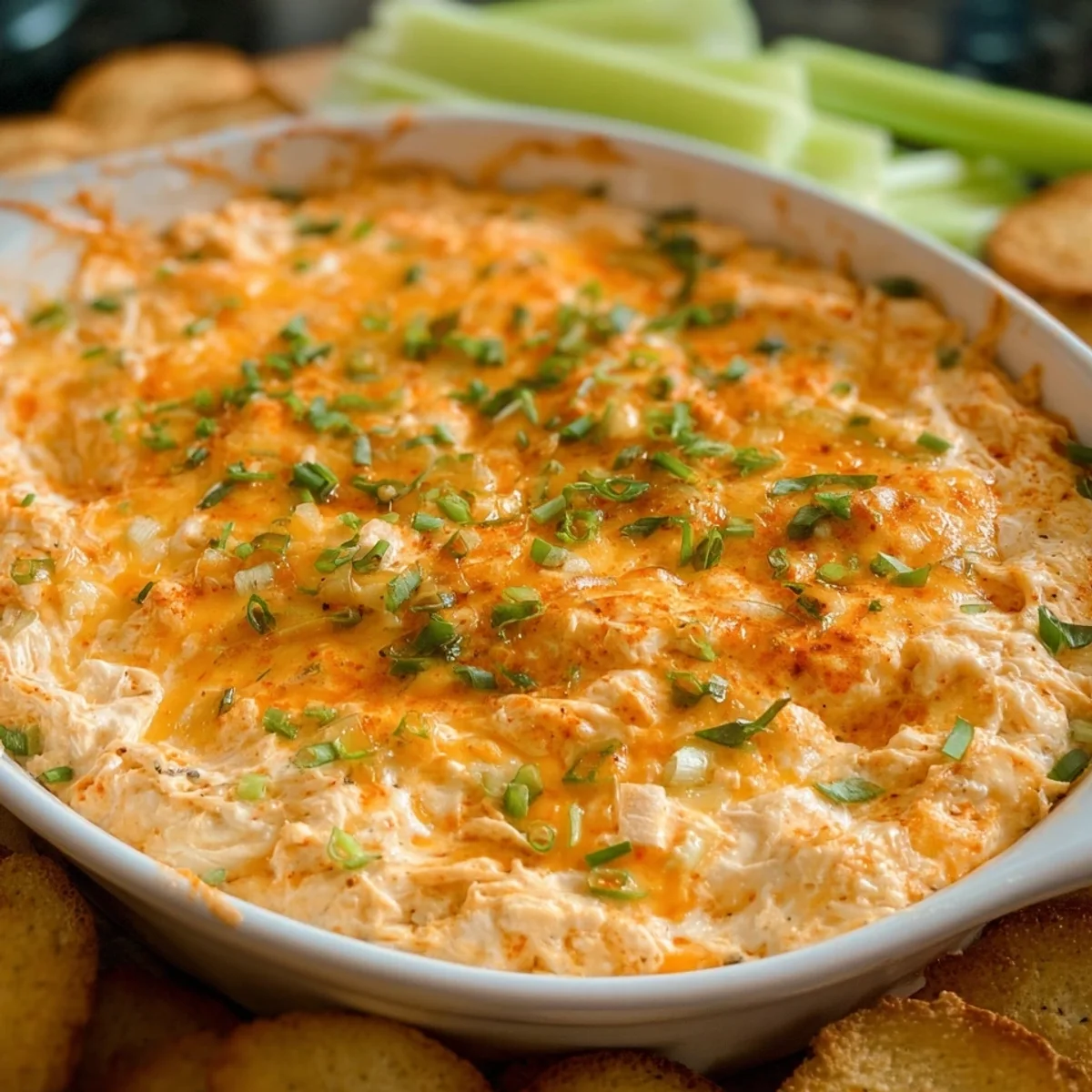 Greek Yogurt Buffalo Chicken Dip (High-Protein)