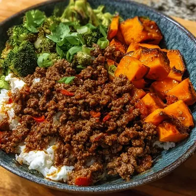 Ground Beef Hot Honey Bowl