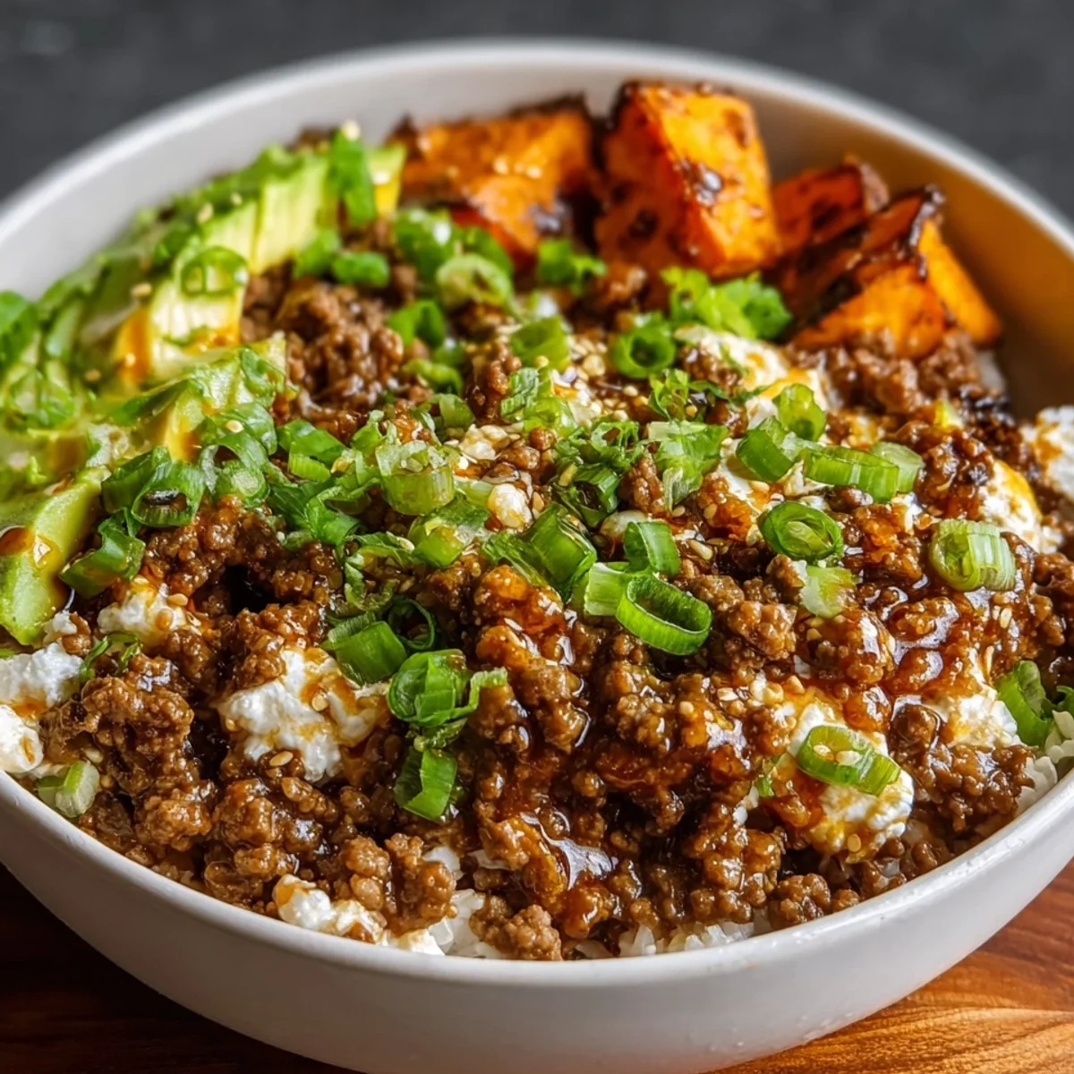 Ground Beef Hot Honey Bowl (High Protein)