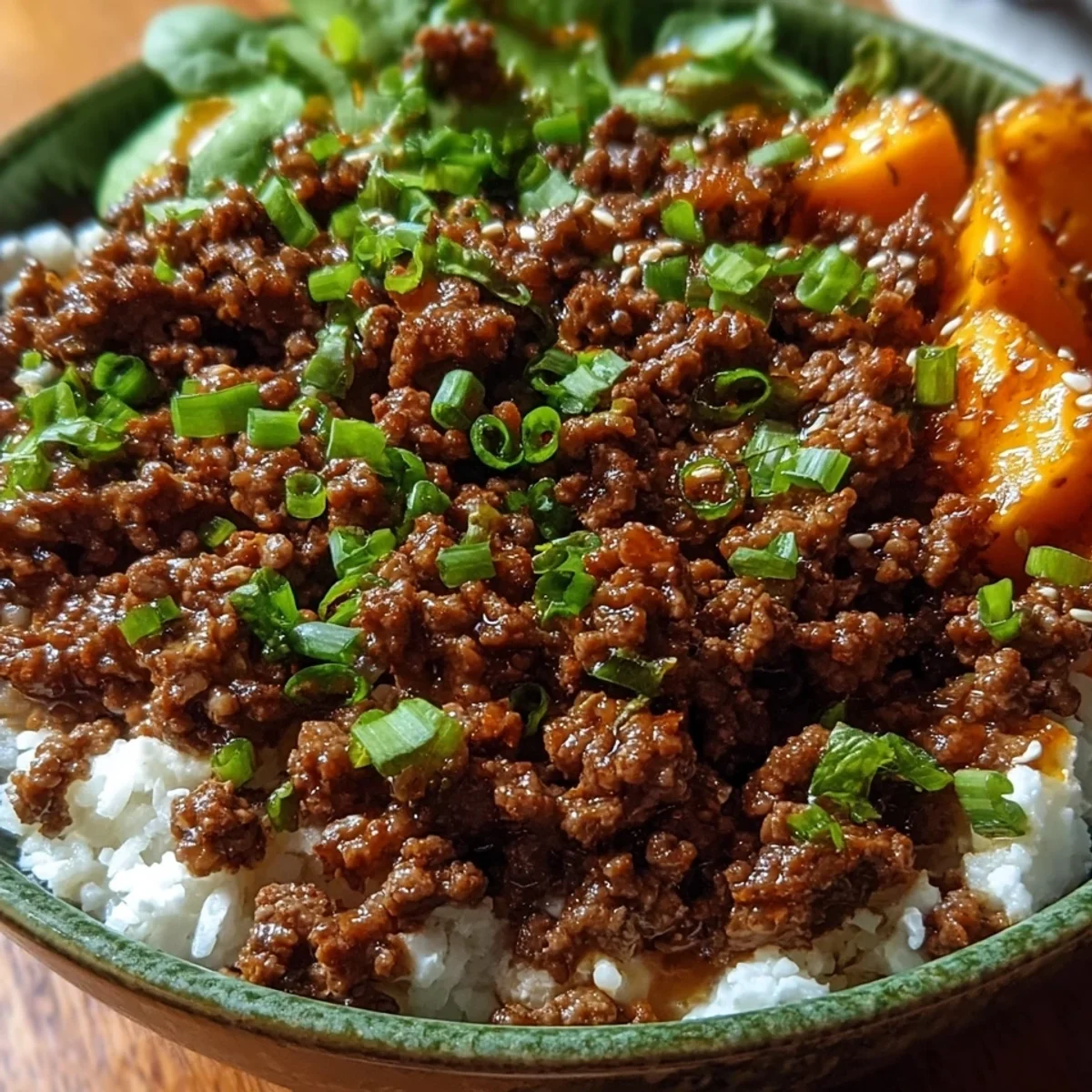 Ground Beef Hot Honey Bowl | Meal Prep