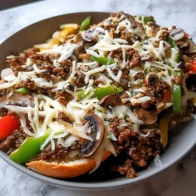 Ground Beef Philly Cheesesteak Meal Prep