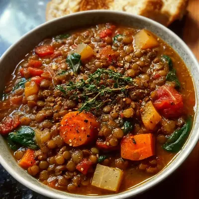 Hearty Lentil Stew | High Protein Comfort Meal