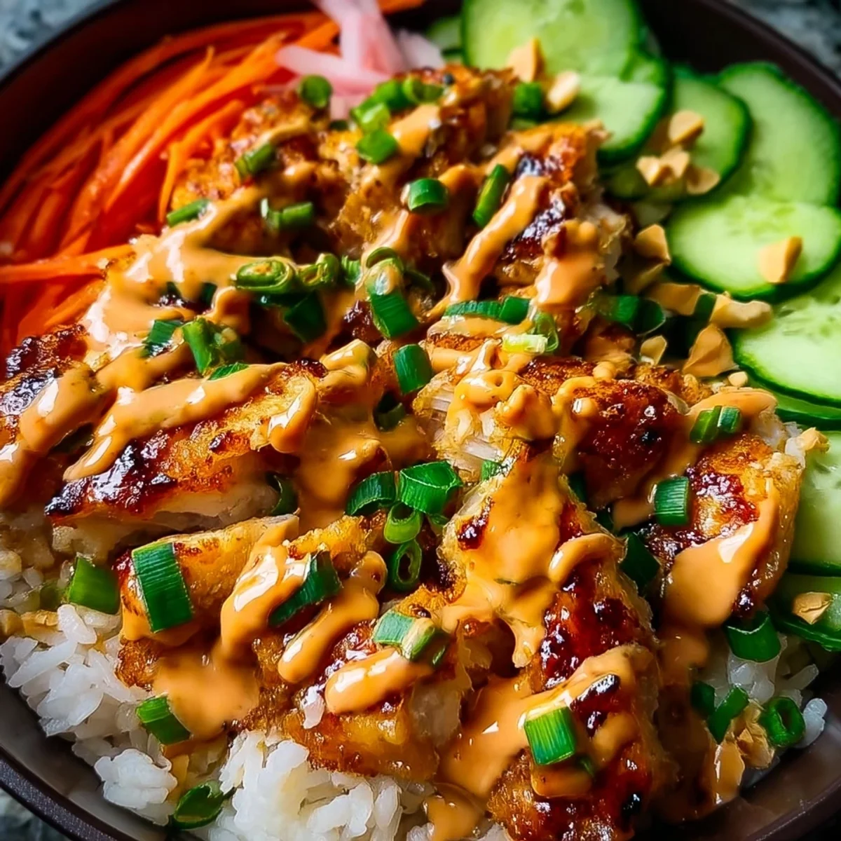 High-Protein Bang Bang Chicken Bowl
