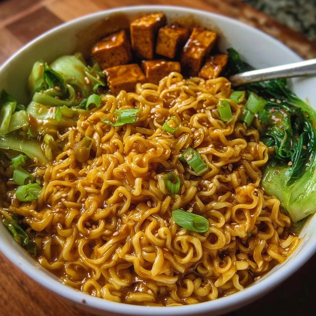 High Protein Vegan Saucy Ramen Noodles
