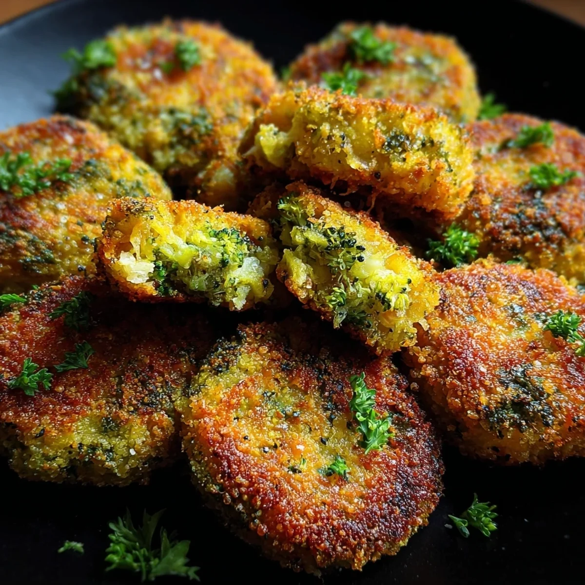 Low-Carb Crispy Broccoli Cheese Rounds