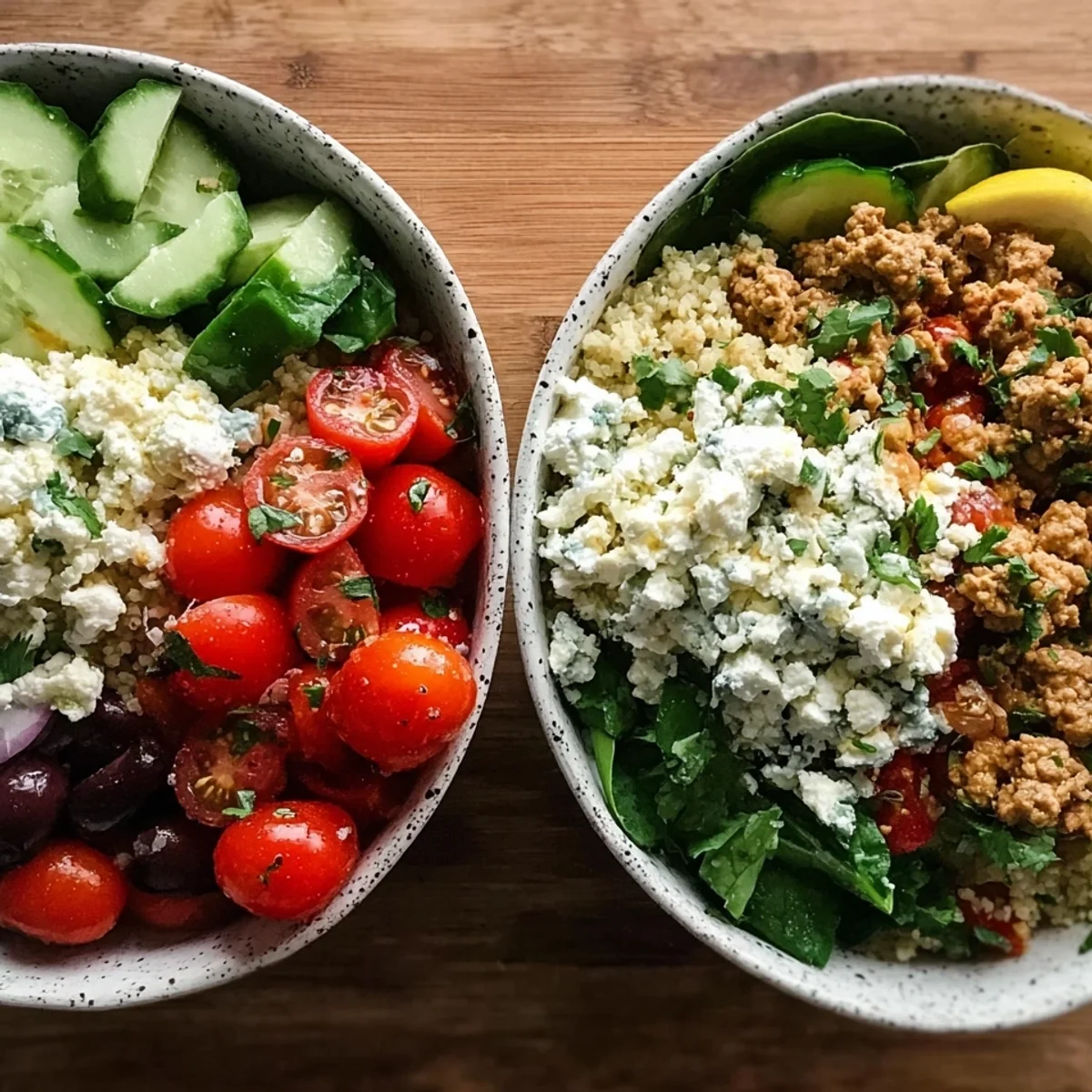 Mediterranean Ground Turkey Bowls