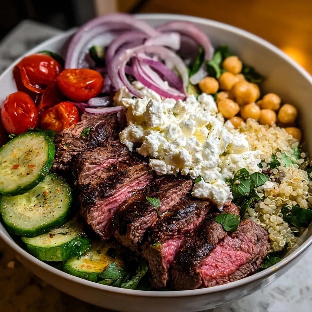Mediterranean Steak Bowl: Protein Packed Dinner