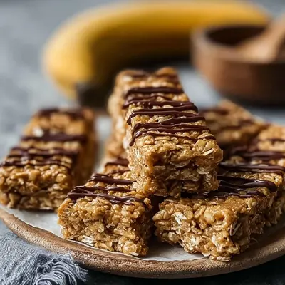 No-Bake Banana Peanut Butter Oatmeal Bars