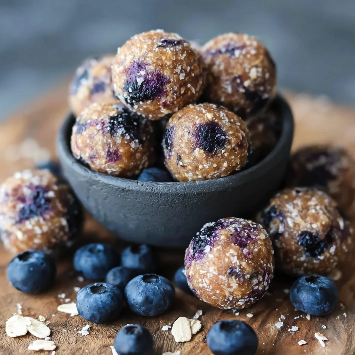 No-Bake Blueberry Muffin Protein Balls