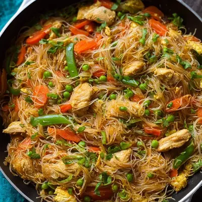 One-Pot High Protein Chicken Vermicelli Noodles