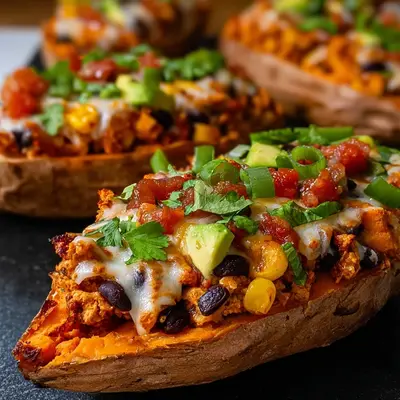 Protein Loaded Sweet Potato Boats