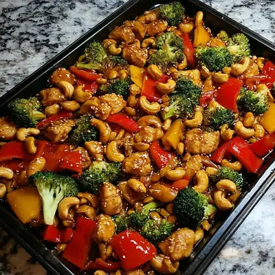 Sheet Pan Cashew Chicken