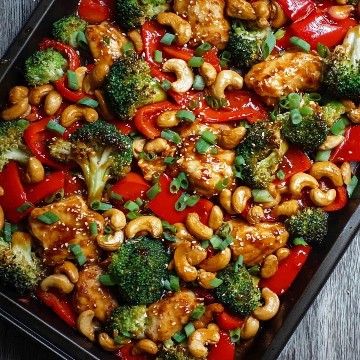 Sheet Pan Cashew Chicken Meal Prep