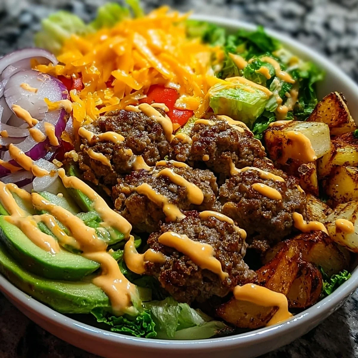 Smash Burger Bowl: High Protein Low Carb Dinner