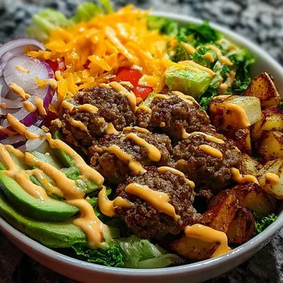 Smash Burger Bowl: High Protein Low Carb Dinner