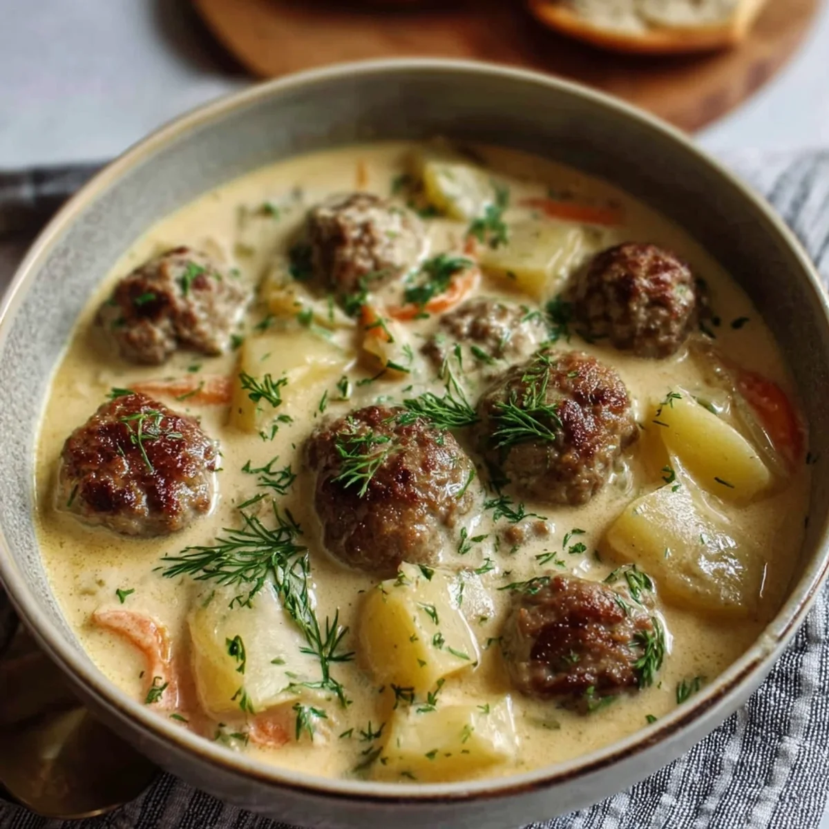 Swedish Meatball Soup - Creamy One-Pot Dinner
