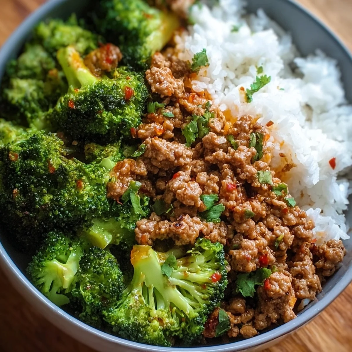 Sweet & Spicy Ground Turkey Broccoli Bowls