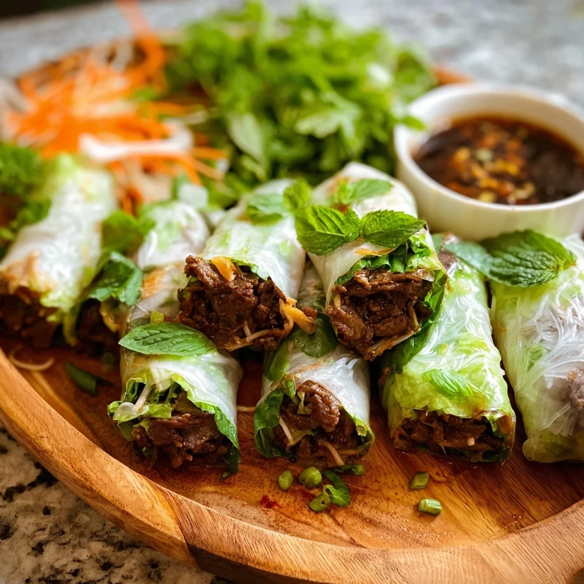 Thai Basil Beef Rolls: Fresh & Flavorful