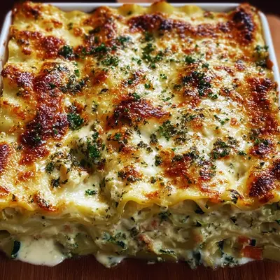 Vegetable Lasagna with White Sauce