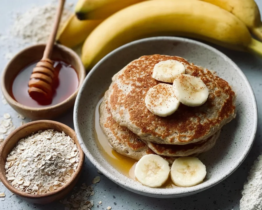 3-Ingredient Banana Oatmeal Pancakes